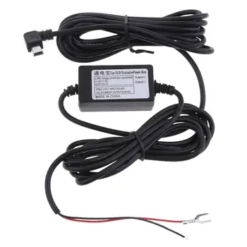 dolity Automobilių Cam Hardwire Rinkiniai 12/24V į 5V 1.5 Mini USB Teisę Kabelio Lenkimo Įrankiai