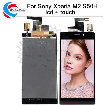 Sony Xperia M2 S50H D2302 D2305 D2306 LCD Ekranas+Touch Ekranas skaitmeninis keitiklis Asamblėjos atsarginių dalių, skirtų 