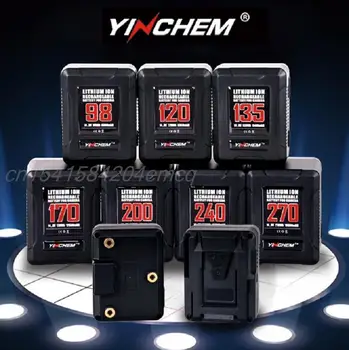 YinChem YC-98S 135S 170S 200S 240S 270S BP2680S V-mount lengvas Baterija Nešiojamas USB B-trpe Sąsaja DSLR Fotoaparatas Telefono